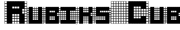 Rubiks Cube font preview
